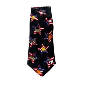 Looney Tunes Mania Bugs Bunny Taz Marvin Martian Star Novelty Polyester Tie